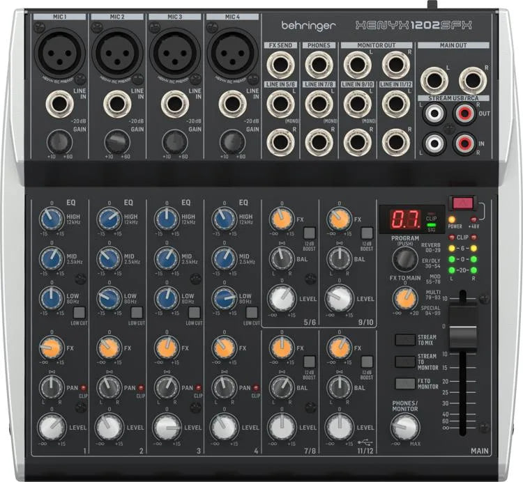 Behringer Xenyx 1202SFX 12-channel Analog Streaming Mixer