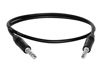 Digiflex CSS-3-BLACK Canare TRS to TRS Patch Cable - 3 Foot
