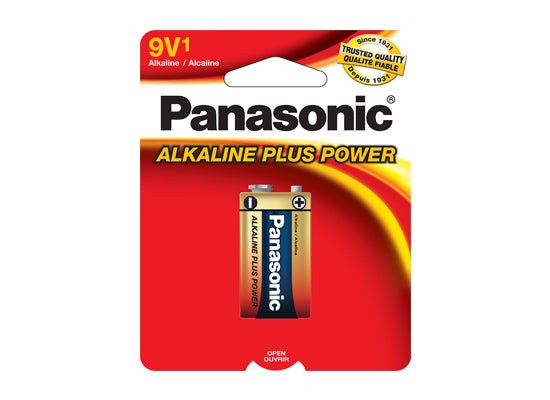 Panasonic 6AM6PA1B Alkaline Plus 9V Battery
