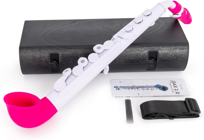 Nuvo N520JWPK jSax Plastic Curved Starter Saxophone V2 (White/Pink)