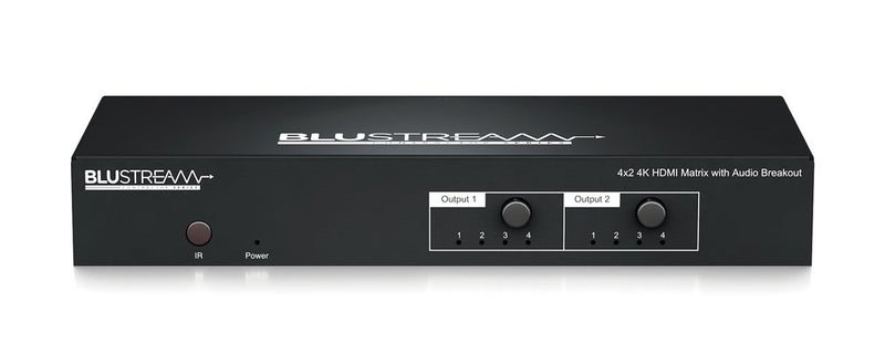 Blustream CMX42AB Contractor 4x2 4K HDMI Matrix With Audio Breakout - 18Gbps