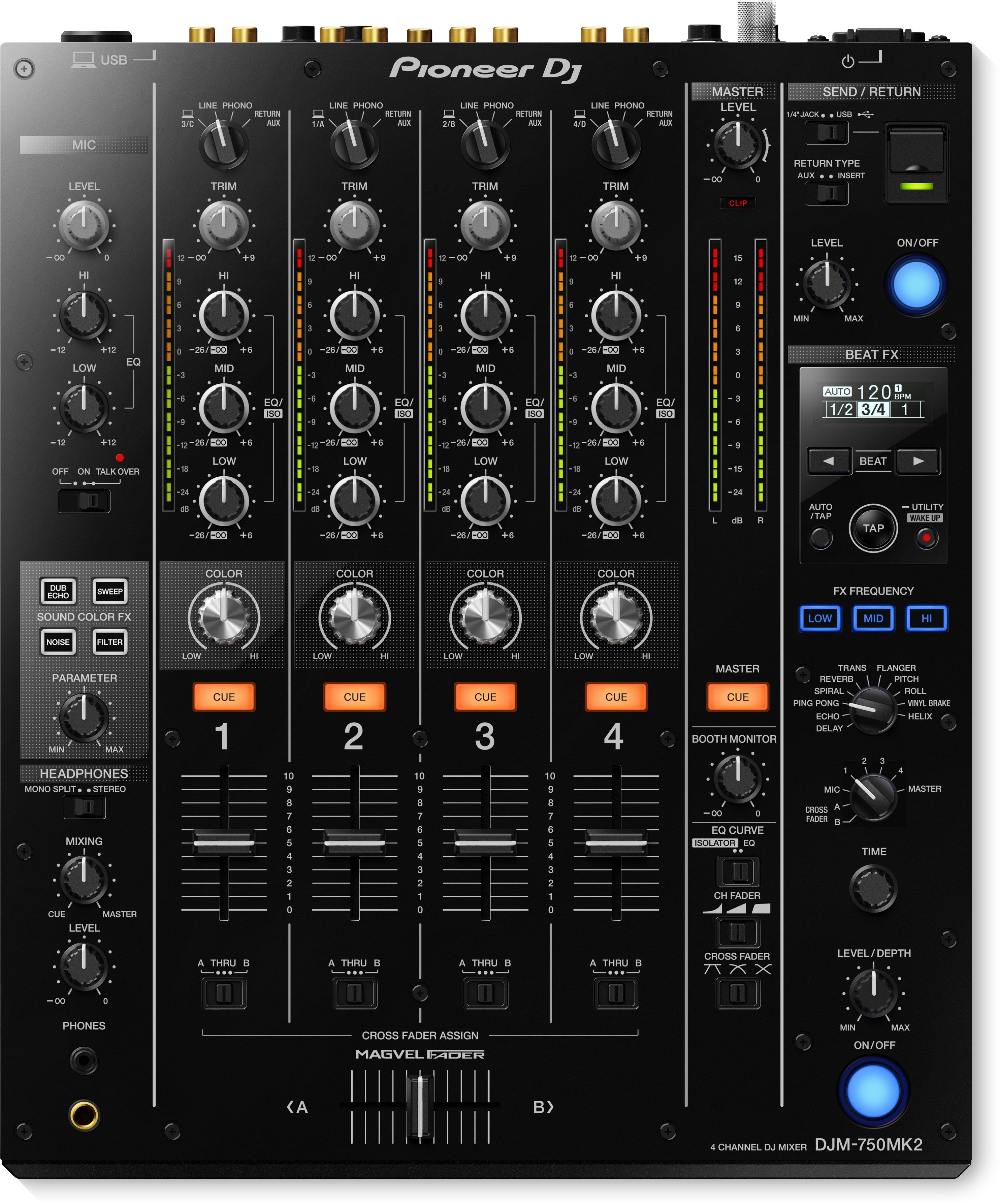 【Pioneer DJ】DJM-750MK2 箱なし Pioneer DJ DJM-750MK2 4-Channel Pro DJ Mixer w/ FX + Rekordbox