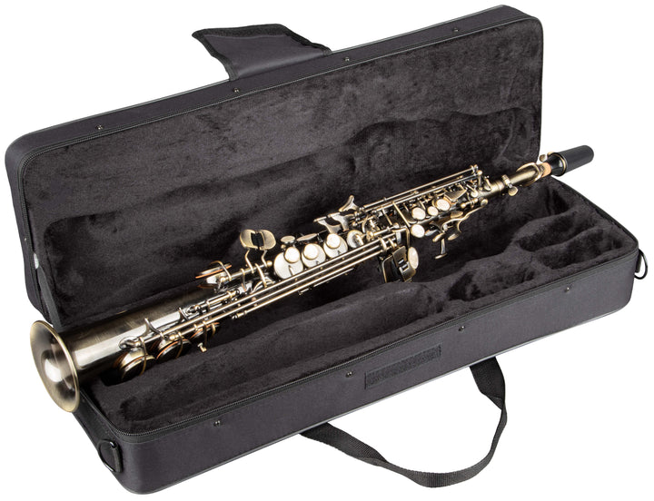 Grassi GR SSP830 Soprano Saxophone in Bb with 2 Necks School Series (Antique Finish)