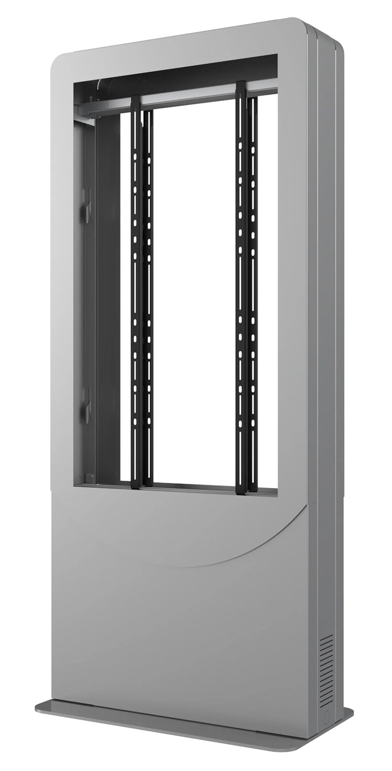 Peerless-AV KIPC2550B-S Floorstanding Back-to-Back Portrait Kiosk for Two 50" Displays up to 1.81" Deep (Silver)