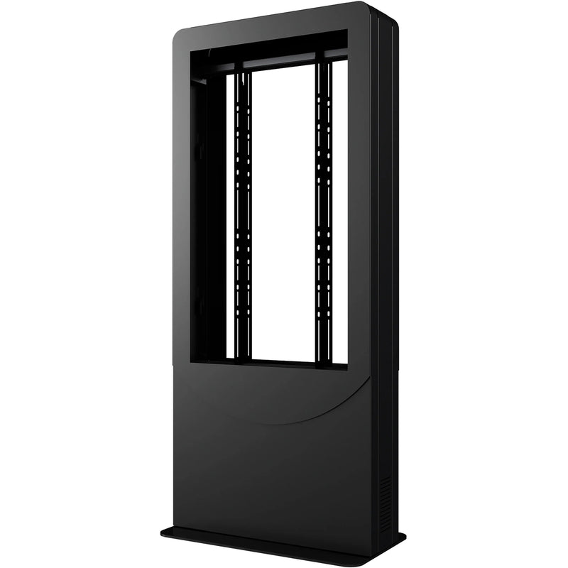 Peerless-AV KIPC2555B Floorstanding Back-to-Back Portrait Kiosk for Two 55" Displays up to 1.81" Deep (Black)