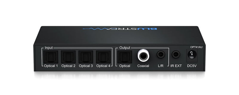 Blustream OPT41AU 4-Way Optical Switch With Built-in DAC and Audio Conversion
