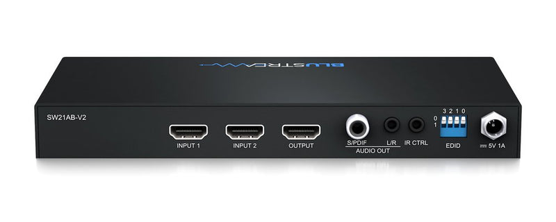 Blustream SW21AB-V2 2x1 HDMI Switch With Audio Breakout