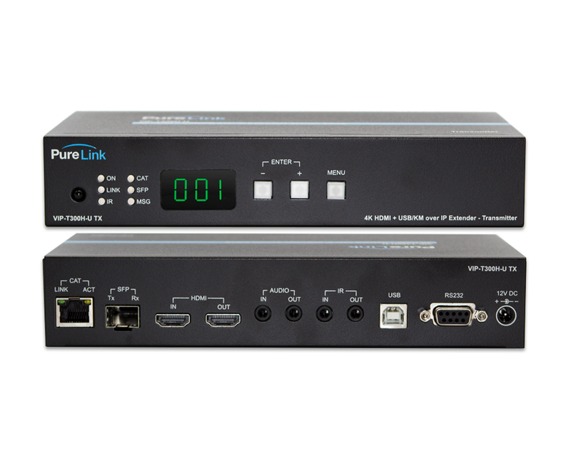 PureLink VIP-EXT-T300-1 Ultra HD 4K HDMI & USB/KM over IP CAT/Fiber Extension System - TAA Compliant