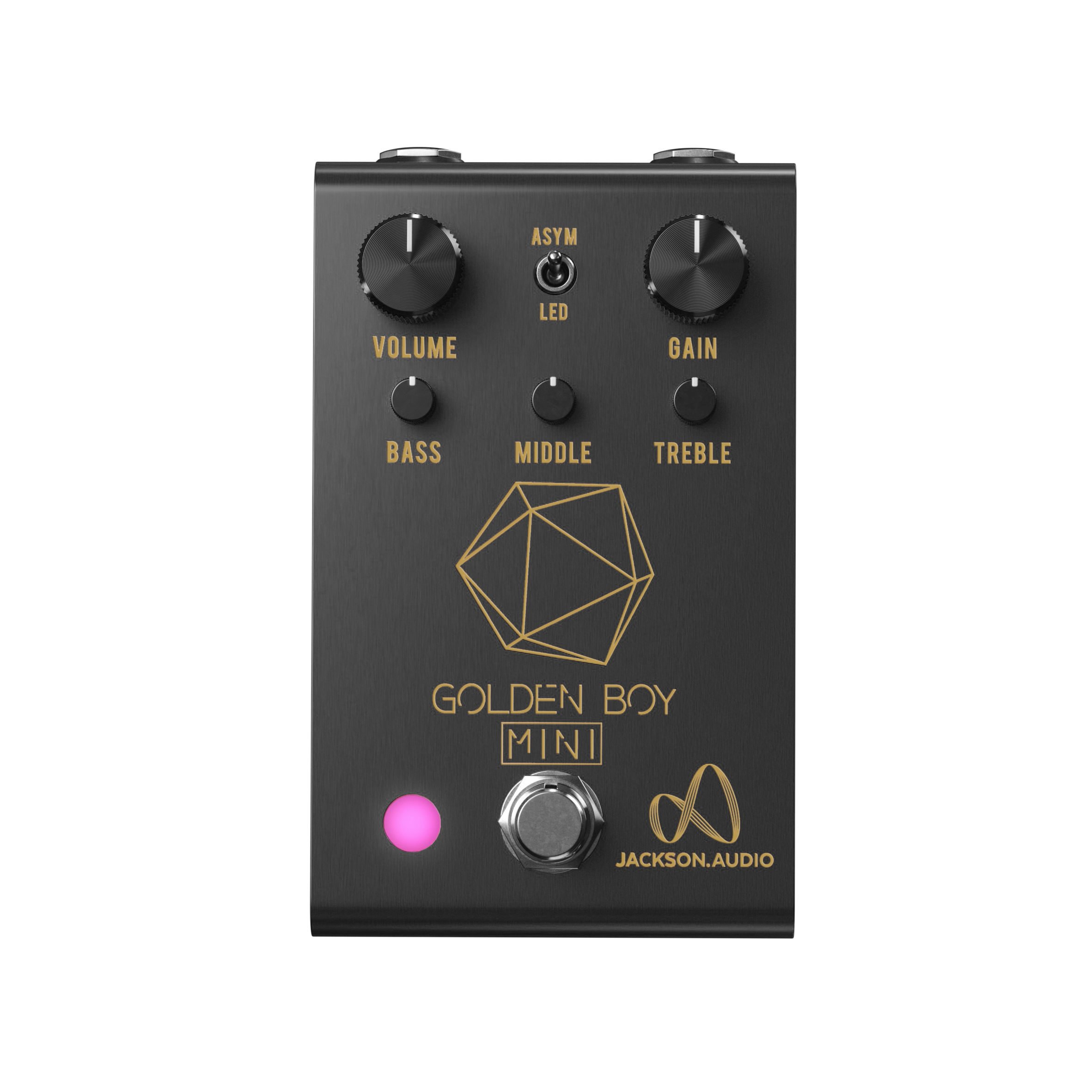 Jackson Audio GOLDEN-BOY-MINI Compact Overdrive Pedal (Black With Gold Text)