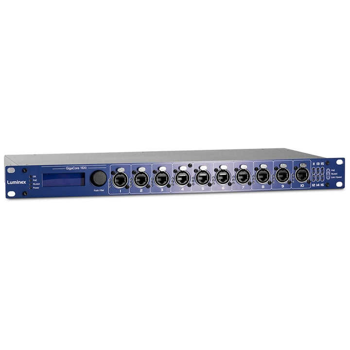 Luminex LU01A0048-POE GigaCore 16Xt Ethernet Switch with PoE Supply (160W) Rev A