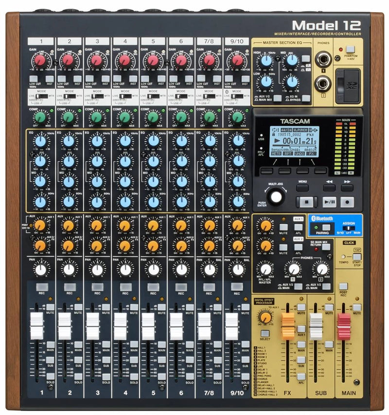 Tascam MODEL 12 Integrated Production Suite Mixer/Recorder/USB Interface