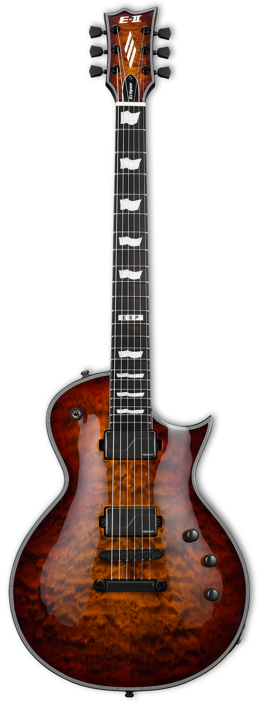 ESP E-II ECLIPSE QM Electric Guitar With Hardshell Case(Tiger Eye Sunburst)