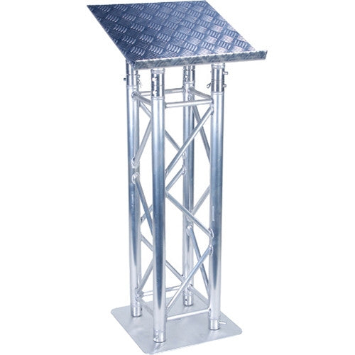 Global Truss GT-LECTURN F34 Truss-Style Lectern Assembly with Diamond Plate Finish Top