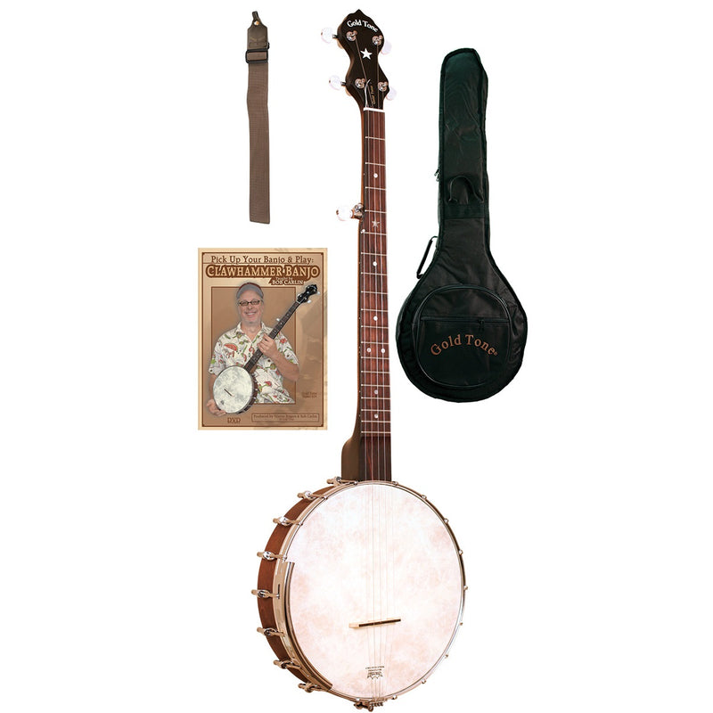 Gold Tone CC-OT Cripple Creek 5 String Banjo Clawhammer Package w/Gig Bag