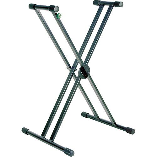 K&M 18993 Keyboard Stand 20 X-Style Keyboard Stand Black - Red One Music