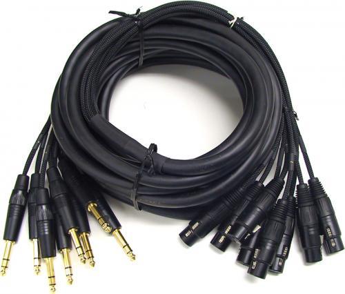 Mogami Gold 8 TRS - XLRF 25' Audio Adapter Snake Cable, 8 Channel Fan-Out,  XLR-Female to 1/4