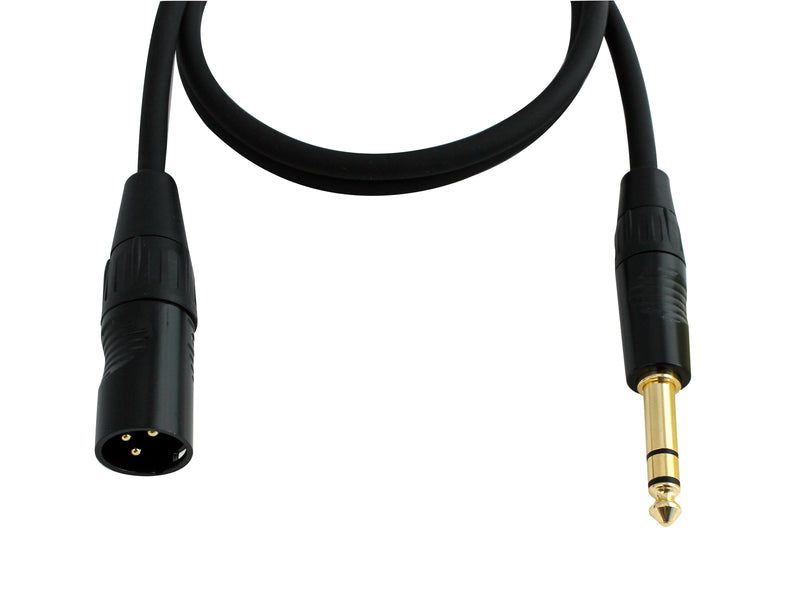 Digiflex HXMS-3 1/4" TRS To XLR Male Adaptor Cable - 3 Foot