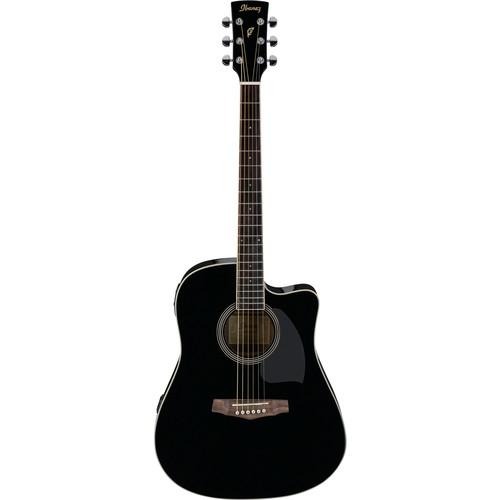 Ibanez Pf15Ece-Bk Black Acoustic Guitar - Red One Music
