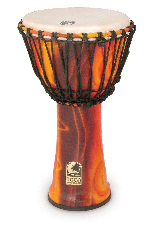 Toca SFDJ-10F Synergy Freestyle Rope-Tuned Djembe - 10 inch, Fiesta