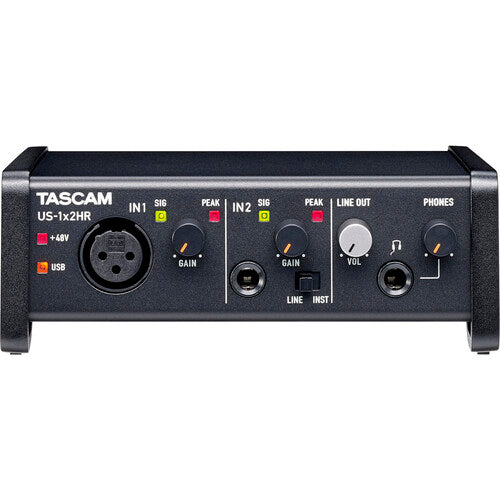 Tascam US-1x2HR Desktop 2x2 USB Type-C Audio Interface