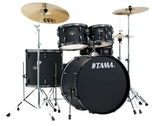 Tama IE52CBNBOB Limited Edition Imperialstar 5-Piece Complete Drum Set (Blacked Out Black)