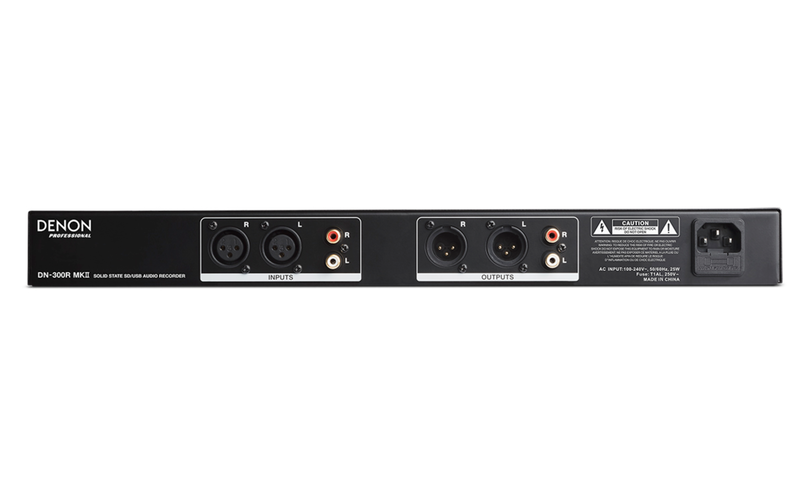 Denon Pro DN-300R MKII Sd Usb Audio Recorder