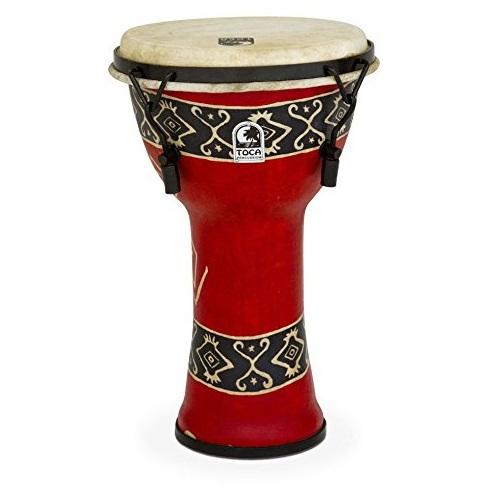 Toca SFDMX-10RP Freestyle Mechanically Tuned 10-Inch Djembe - Bali Red  Finish