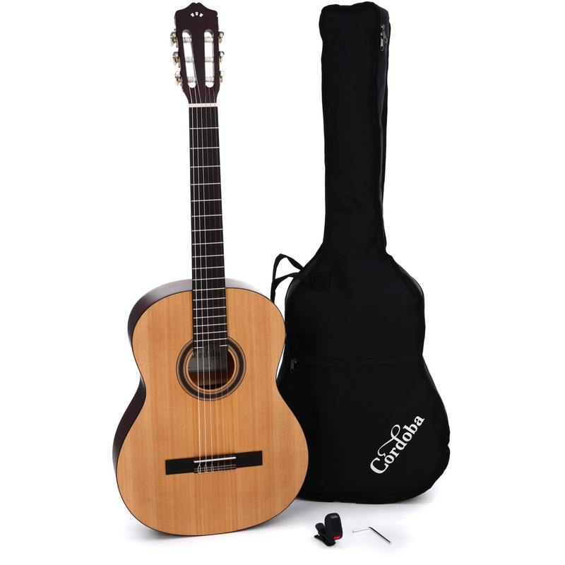 Cordoba CP100 Nylon 6-String Spruce Top Classical Guitar Pack - Satin Natural