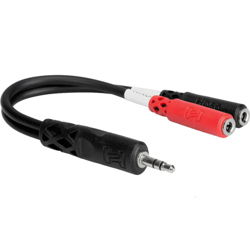 Hosa YMM-261 Stereo 3.5mm Male TRS to Two 3.5mm Female TS Y-Cable (6")