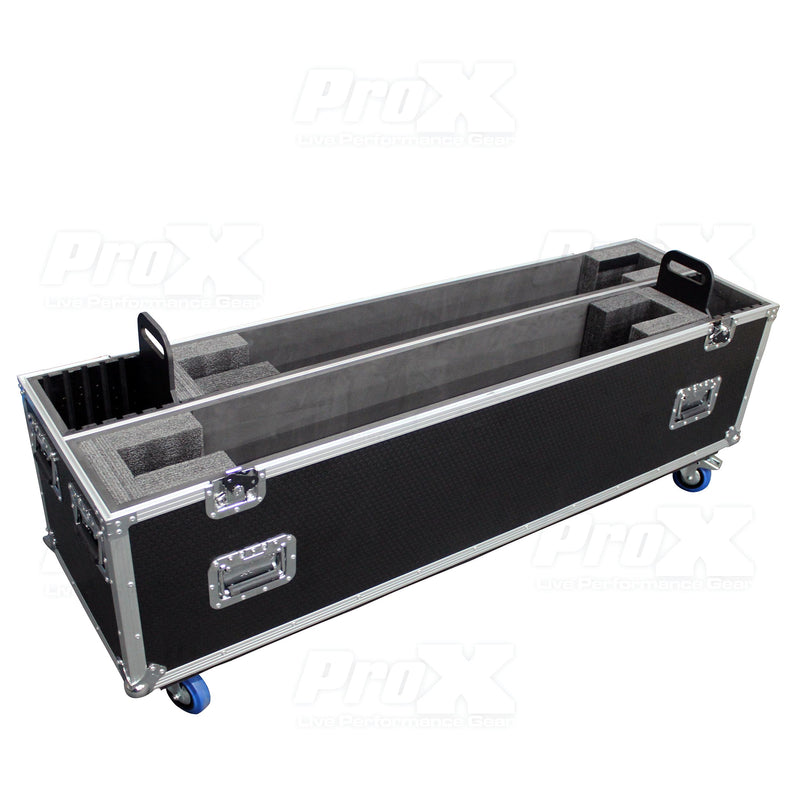 ProX XS-LCD7080WX2 LED-LCD-Plasma TV Dual 70" to 80" Adjustable Flight Case W/4" Casters