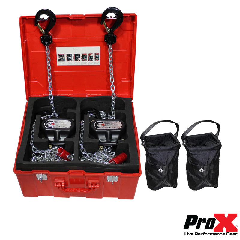 ProX XT-MCH1TX2-30FT Set of 2: 1 Ton Manual Chain Hoist W/30 Ft (9 M) Chain