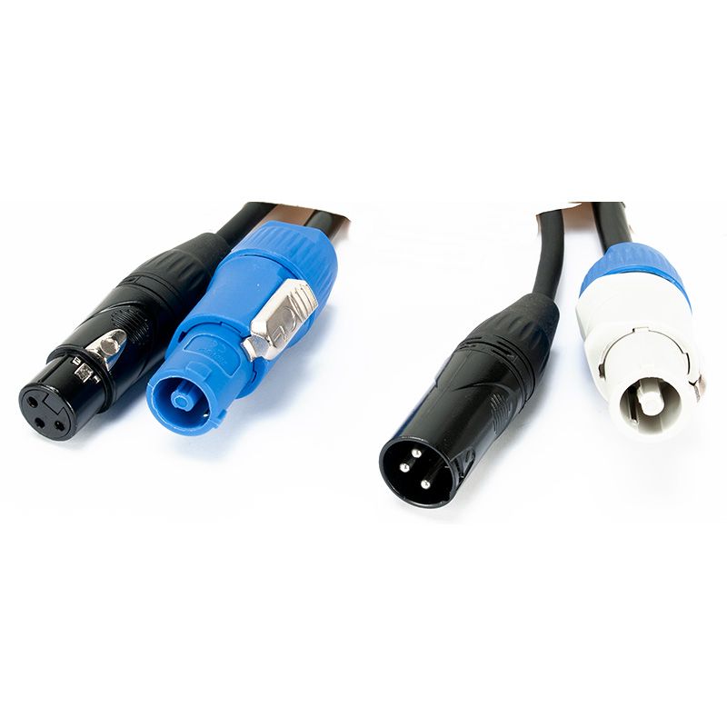 American DJ AC3PPCON6 3-Pin XLR + powerCON In/Out Combo Link Cable (6')