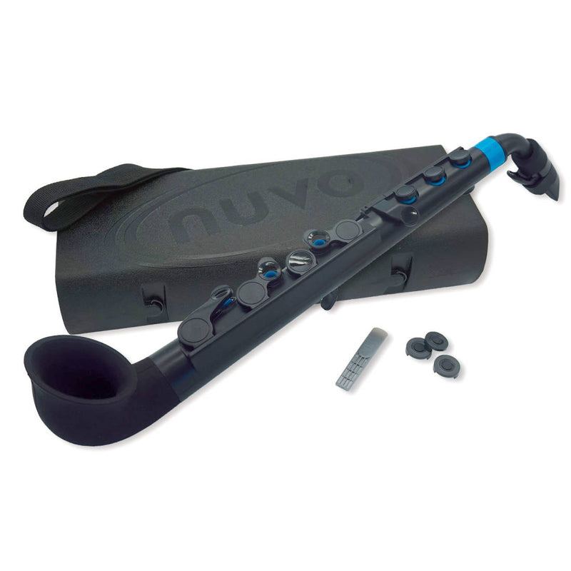 Nuvo N520JBBL jSax Plastic Curved Starter Saxophone V2 (Black/Blue)