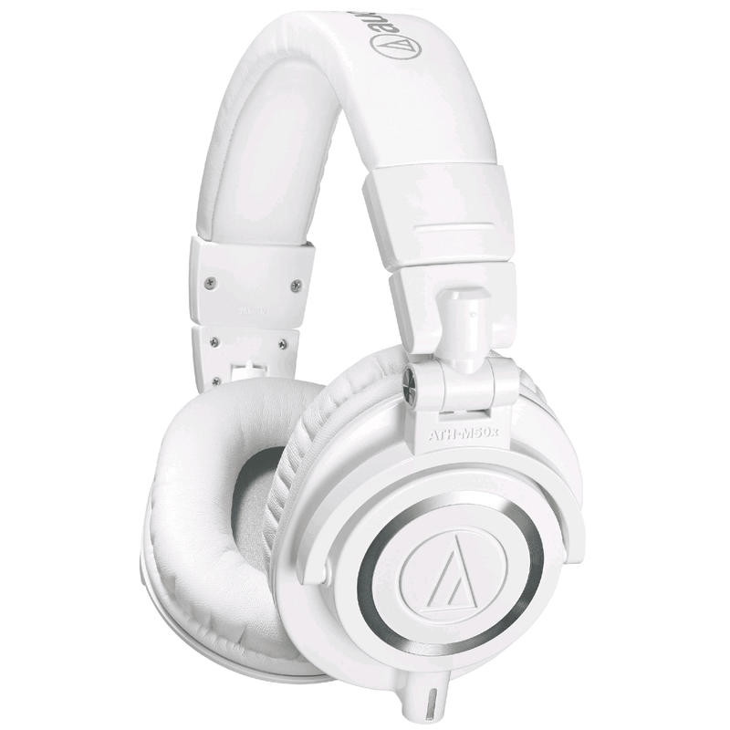 Audio Technica Ath-M50X White Closed-Back Studio Headphones - White - Red One Music