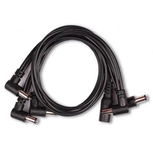 Mooer Pdc-5A 5 Angled Plug Daisy Chain Cable - Red One Music