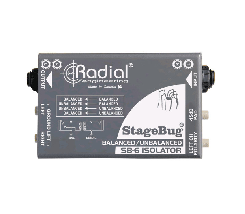 Radial Sb-6 Isolator High Performance 2-Channel Passive Audio Isolator - Red One Music