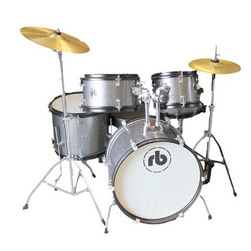 RB Drums RB-JR5-SGR Junior 5 Piece Drum Kit (Sparkle Grey)