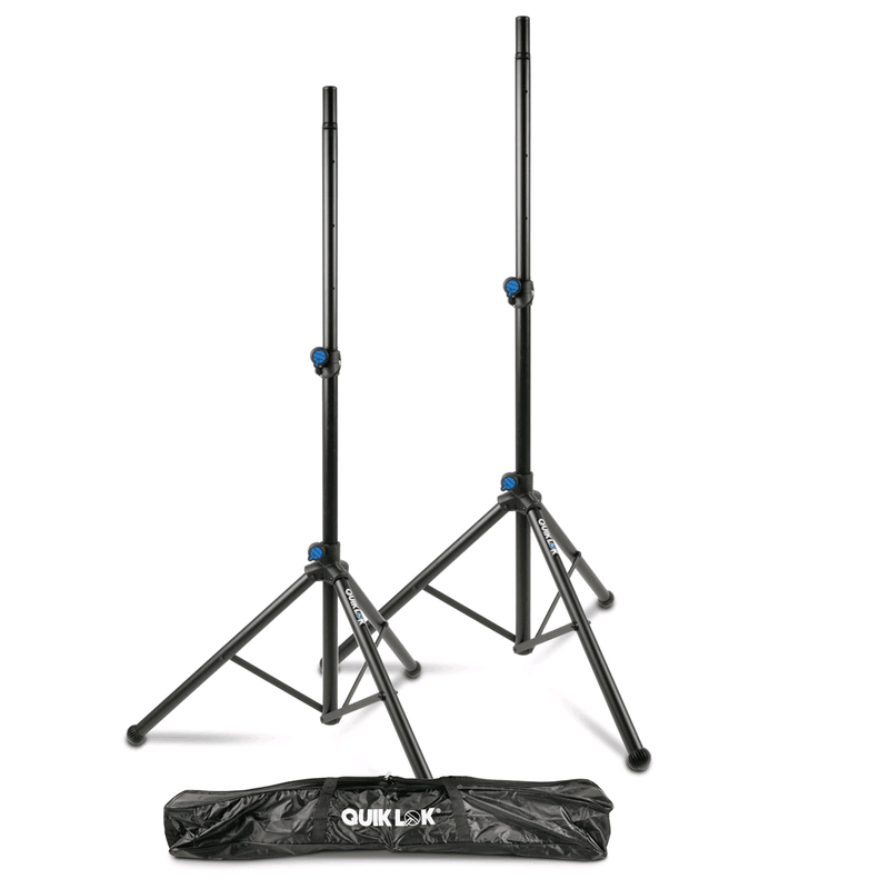 Quiklok S-171 Pack Pair Of Professionnal Speaker Stands  Carry Bag - Red One Music