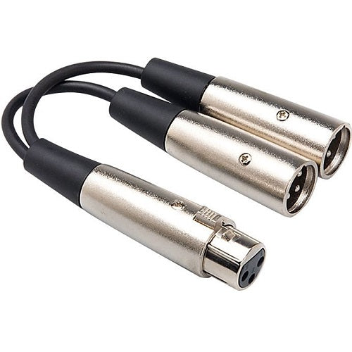 Hosa YXM-121 Y Cable XLR3F to Dual XLR3M - 6' (USED)