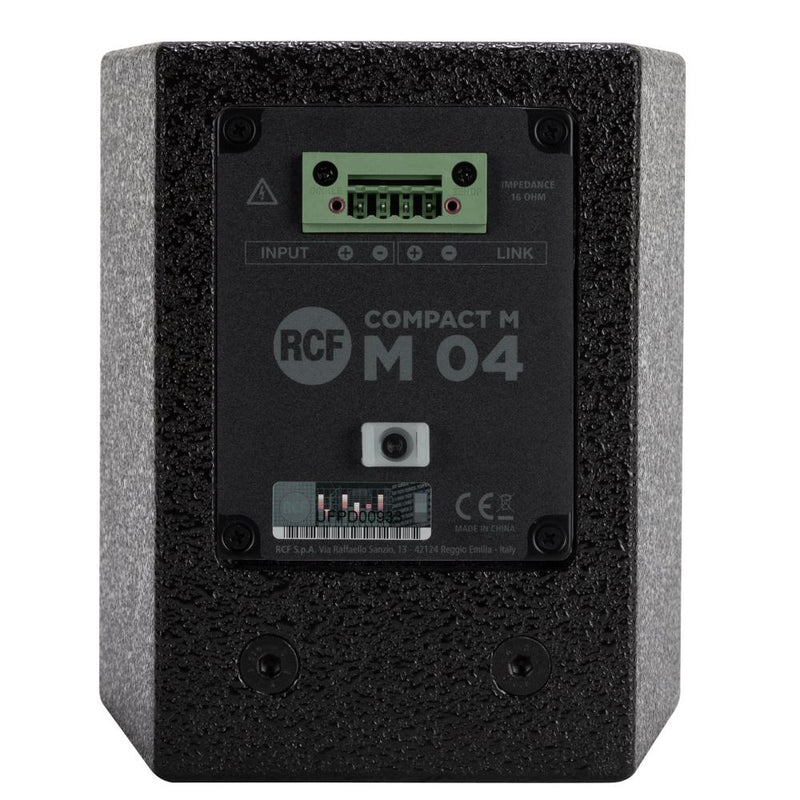 RCF Compact M 04 Tièmes de haut-parleur passif 60W à deux voies (noir) - 4 "