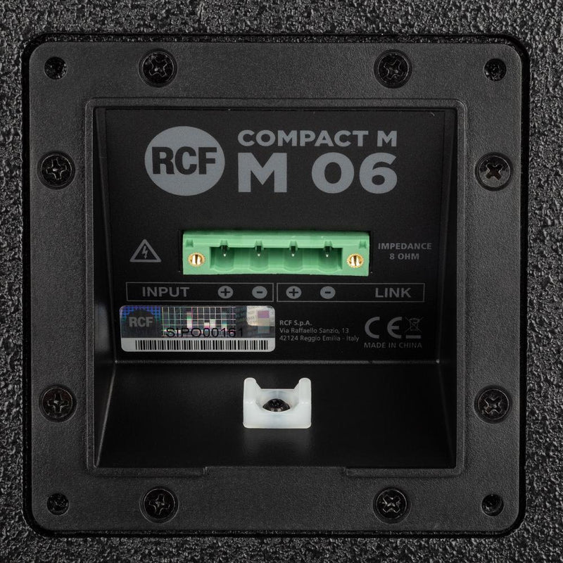 RCF Compact M 06 Système de haut-parleur passif à deux voies 100W (noir) - 6 "