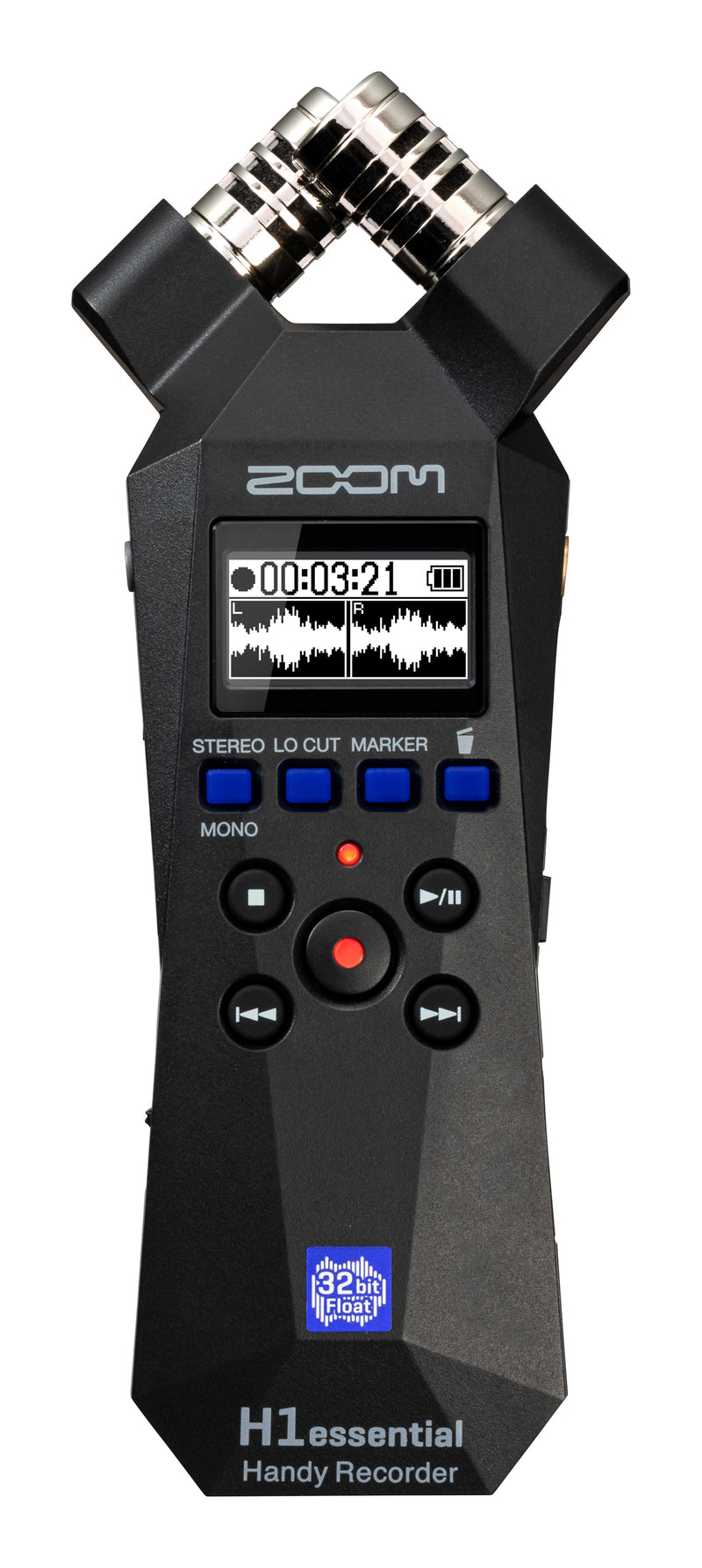 Zoom H1ESSENTIAL 32-Bit Float Stereo Recorder with Built-In XY Microphones