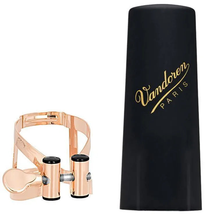 Vandoren LC59PGP M/O Ligature pour saxophone baryton avec capuchon en plastique (or rose)