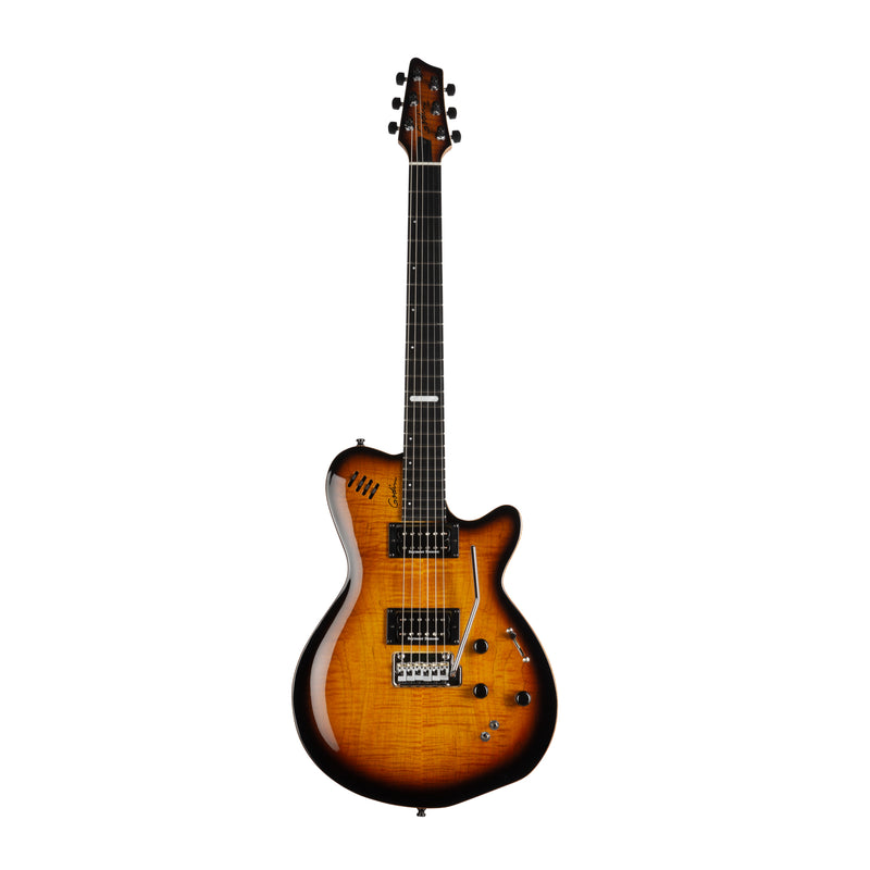 Godin Guitars LGXT Guitare électrique multi-voix (Cognac Burst Flame AA)