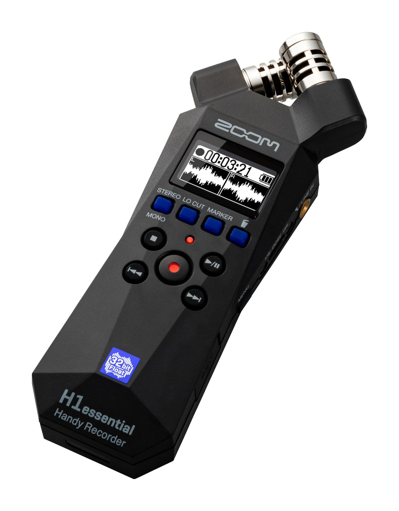 Zoom H1ESSENTIAL 32-Bit Float Stereo Recorder with Built-In XY Microphones + FREE Zoom APH-1E H4essential Accessory Pack (BUNDLE)