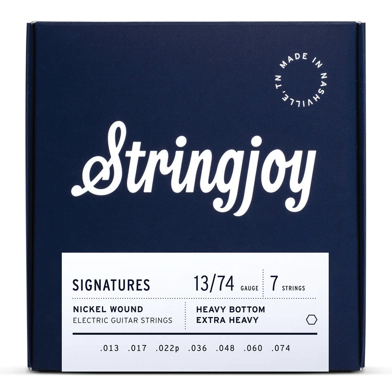 Stringjoy SJ-HVY137 7 Electric Guitar Strings Heavy Bottom Extra Heavy - 13-74