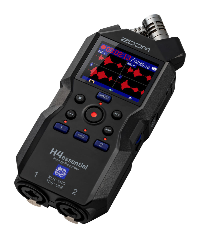 Zoom H4ESSENTIAL 4-Track 32-Bit Float Recorder With Built-In XY Mic System