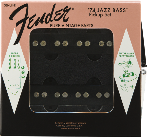 Fender Pure Vintage '74 Jazz Bass® Pickup Set (Black)