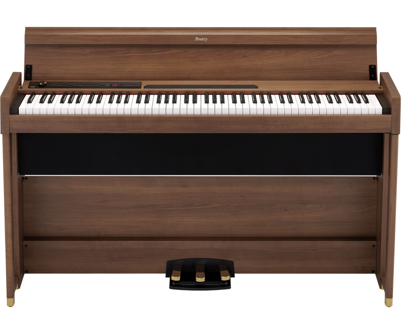 Korg POETRY 88-key RH3 Elegant Upright Digital Piano with Bluetooth Audio Playing (Wood Grain Exterior)