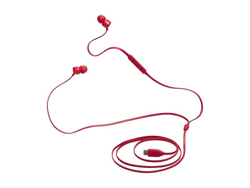 JBL T310CREDAM USB-C In-Ear Headphones (Red)